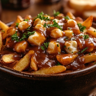 Poutine Mit Pommes Rezept für kanadische Poutine