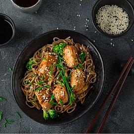 Rezept: Soba-Nudeln mit Teriyaki-Huhn | Handelshof