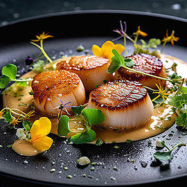 Jakobsmuscheln mit Maracuja-Vinaigrette | Rezept | Handelshof