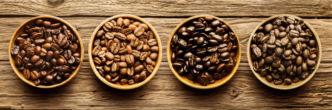 Verschiedene Kaffeebohnen Verschiedene Kaffeebohnen