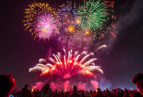 Feuerwerk bei Nacht