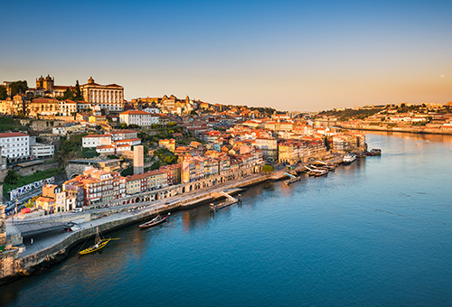 Blick von oben über Lissabon