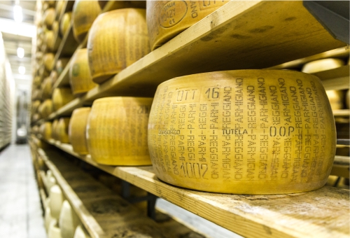 Lagerung von Parmesan Lagerung von Parmesan