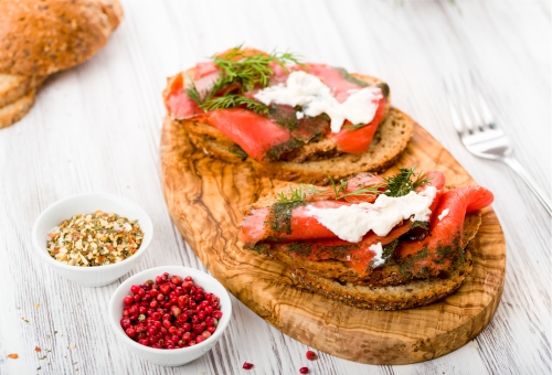 Graved Lachs auf Brot