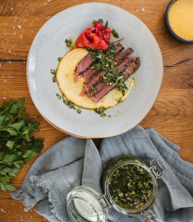 CLUBSTEAK MIT POLENTA