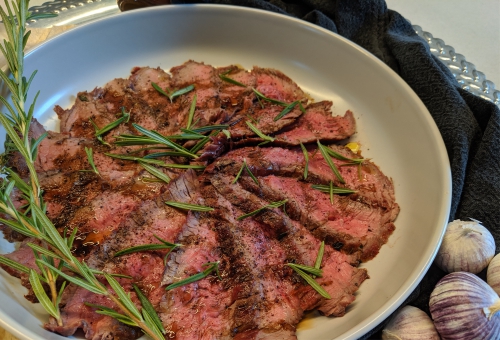 Tagliata vom Flank Steak mit Parmesan