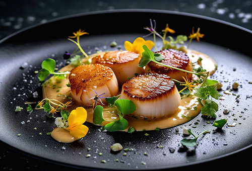 Jakobsmuscheln mit Maracuja-Vinaigrette | Rezept | Handelshof