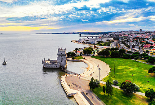 Blick über die Stadt Belém in Portugal