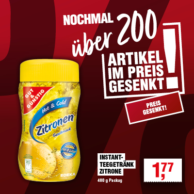 Im Preis gesenkt: Instant-Teegetränk Zitrone Im Preis gesenkt: Instant-Teegetränk Zitrone