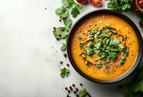Ingwer-Karotten-Suppe im Topf
