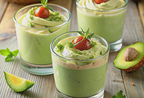 Eigenschaften von Mousse Avocado Mousse mit Tomaten
