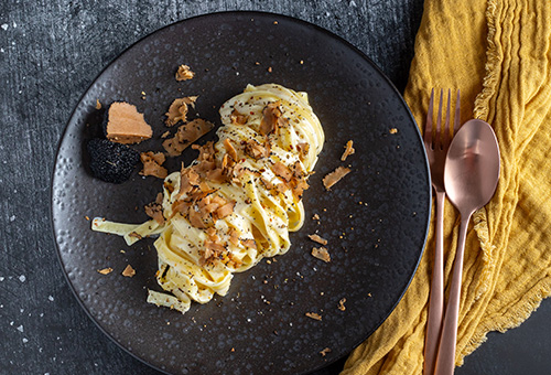 Rezept für Tagliatelle Alfredo Tagliatelle Alfredo mit Trüffel versehen