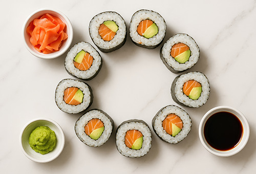 Qualität von Sushi Sushi-Stücke frisch aufbereitet