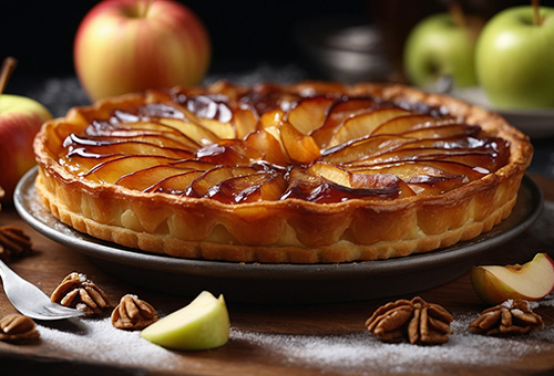Leckere Tarte Tatin als Nachtisch Tarte Tatin mit Äpfeln